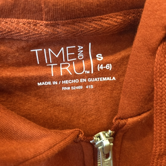 Women's Full Zip Fleece Hoodie Jacket Sz Small (4-6) Auburn Sun New Fall Winter - Picture 2 of 7